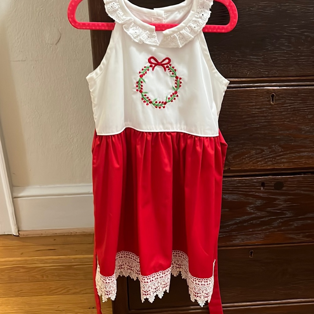 Southern Smocked Christmas Tree Dress SZ 4T